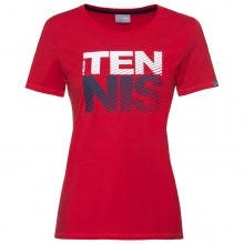 Head Tennis Shirt Club Lisa (Polyester/Cotton) Red Women